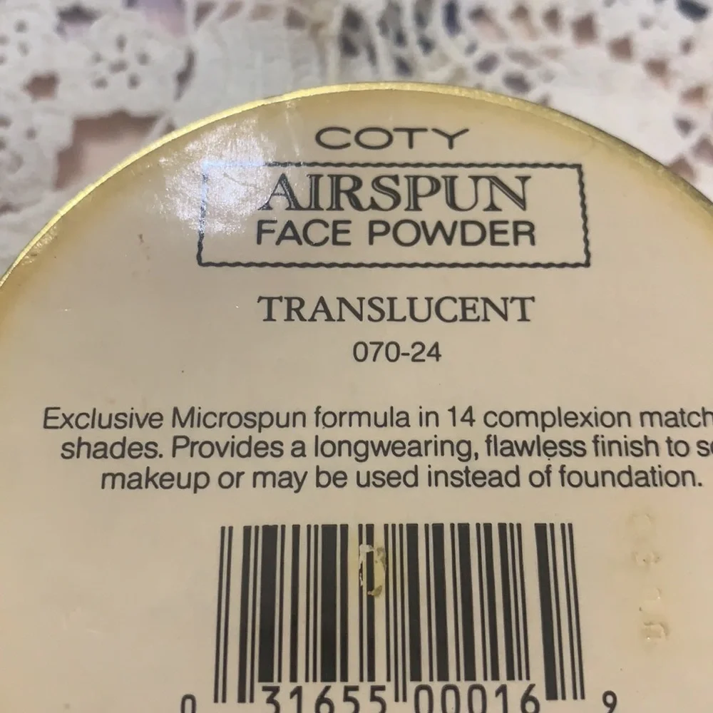 NEW COTY AIRSPUN TRANSLUCENT LOOSE POWDER EXCLUSIVE MICROSPUN SEALED!